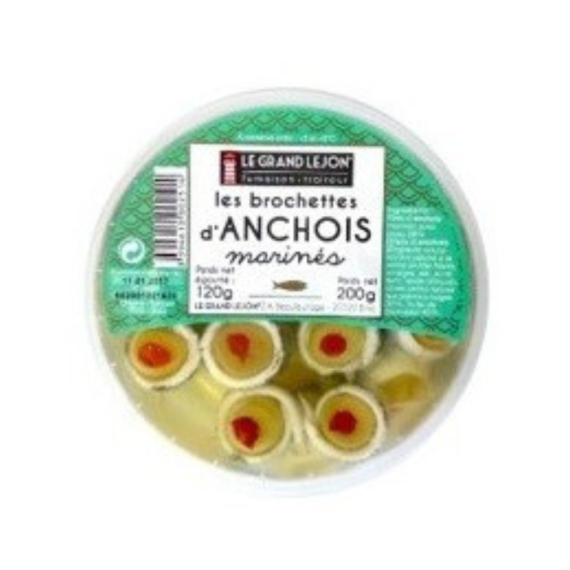 Brochettes aux anchois marinés - 200g